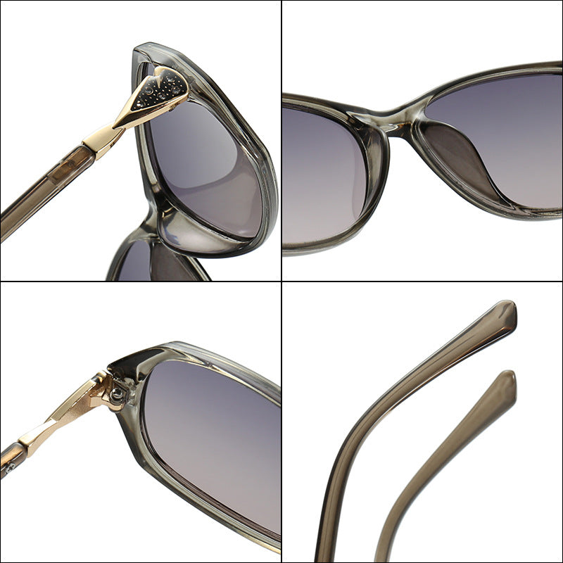 Oval Gradient Polarized Sunglasses