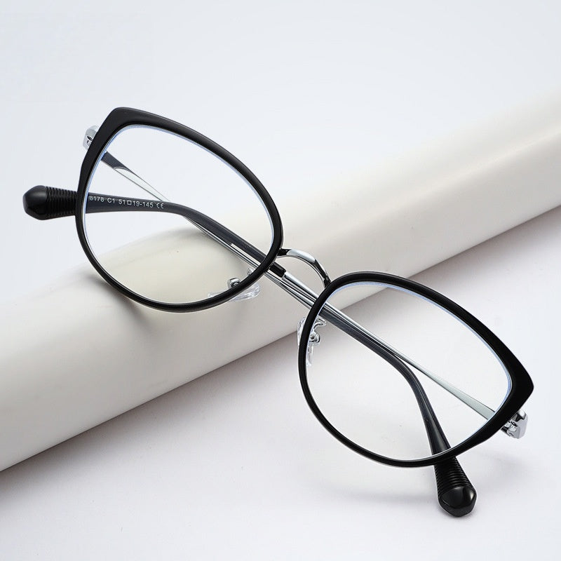 TR+Metal Commuter Blue Light Square Eyeglass Frame