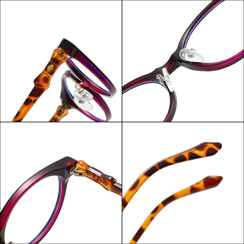 TR+Metal Commuter Oval Blue Light Eyeglass Frame