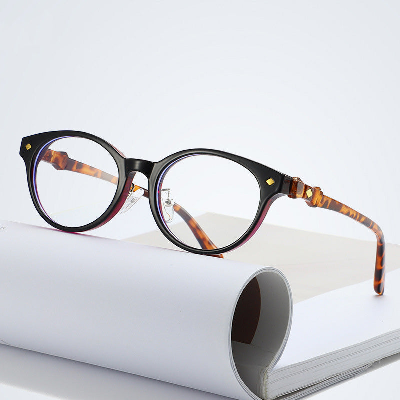 TR+Metal Commuter Oval Blue Light Eyeglass Frame